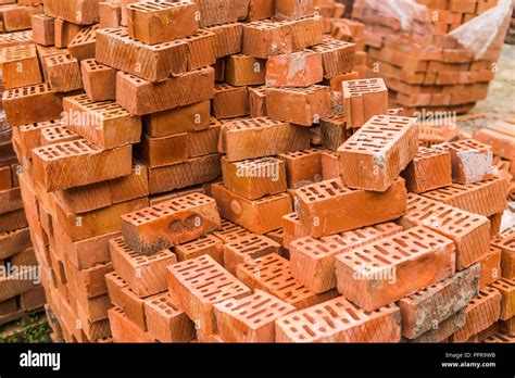 Stack Of Red Brick For Construction Common Quality Building Bricks