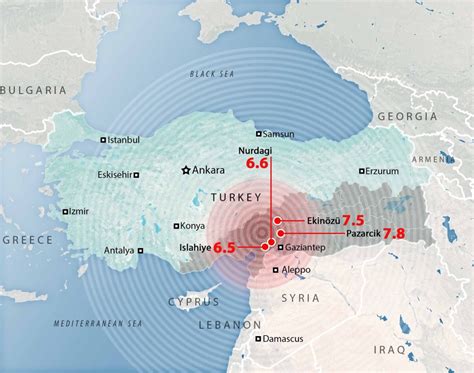 Map Shows Earthquakes And Aftershocks Felt Across Turkey And Syria World News Metro News