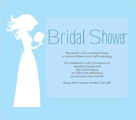 bridal shower invitation templates sample templates