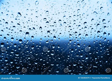 Raindrops On Glass Stock Image Image Of Drop Fresh 166403479