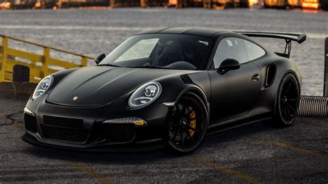 Wallpaper Porsche 911 Black Sports Car