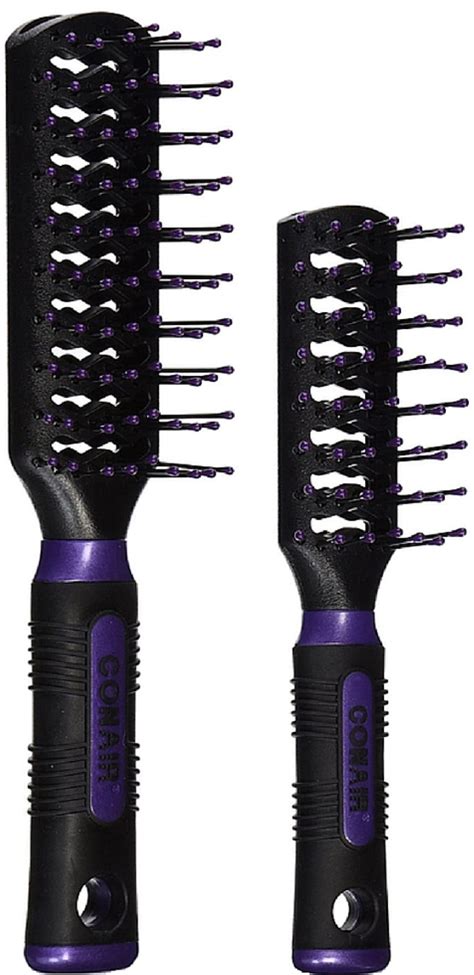 Conair Professional Nylon Bristle Vent Hairbrush 2 Piece Set With