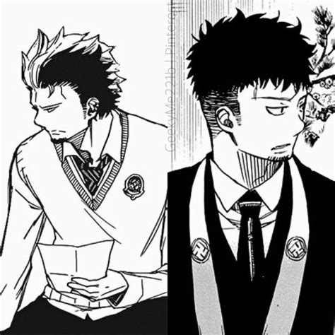 Two Anime Characters One Is Wearing A Suit And The Other Has A Flower