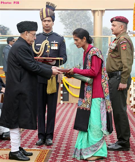 The award is given to indian sports persons for their spectacular and most outstanding performance in the field of sports over a period of four years. President of India giving away the highest gallantry award ...