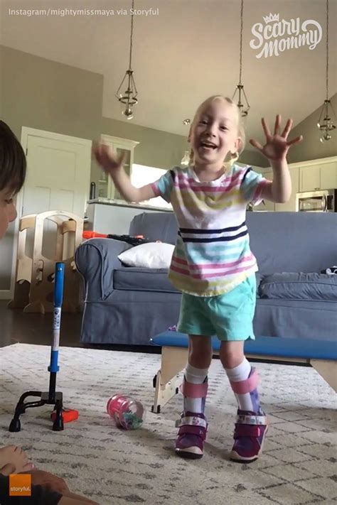4 Year Old With Cerebral Palsy Takes First Steps On Her Own Im