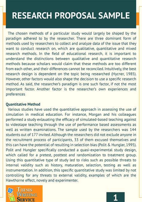 Research Proposal Sample By Experts