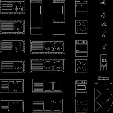 A smart way to explore the world of bene: Kitchen Applications Blocks02 DWG Block for AutoCAD ...