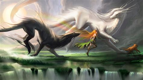 Lion, animals, forest, hd, 4k, 5k. Wallpaper : fantasy art, love, dragon, mythology, screenshot, 1920x1080 px, computer wallpaper ...