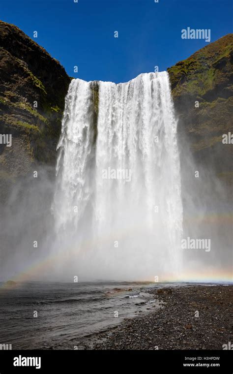 Skogafoss Waterfall In Iceland Stock Photo Alamy
