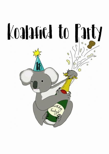 Koalafied To Party 18th Birthday Card Thortful