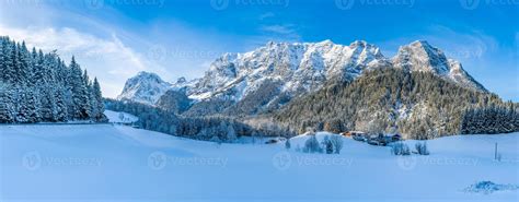 Beautiful Winter Mountain Landscape In The Bavarian Alps Bavaria