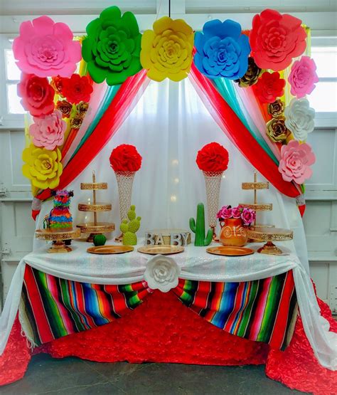 Mesa Para Postres Fiesta Mexicana Mexican Party Decorations Mexican Party Theme Sweet 15