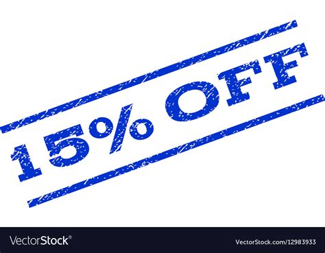 15 Percent Off Watermark Stamp Royalty Free Vector Image