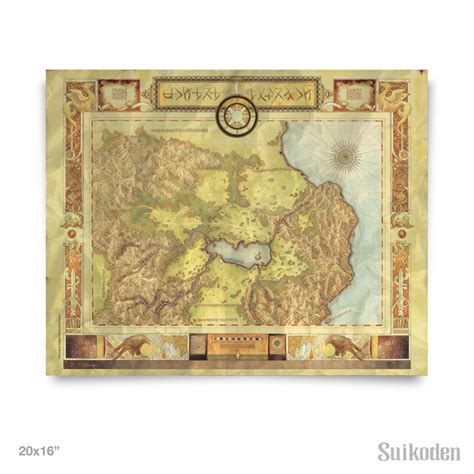 Suikoden Map Poster