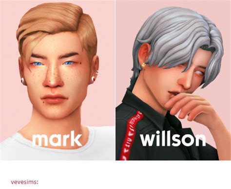Mark And Willson Hair By Vevesims Sims 4 Hair Male Sims Hair Sims 4