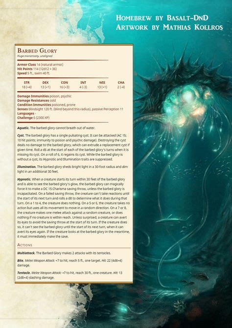 36 Best Dandd Monsters Water And Underwater Images In 2020 Dungeons