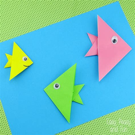 Easy Origami Fish Origami For Kids Easy Peasy And Fun