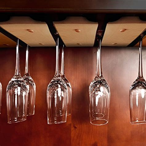 wine glass rack wooden hanging holder  stemware storage