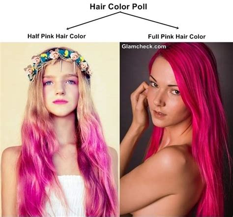 Hair Color Poll Half Pink Hair Color Vs Full Pink Hair Color