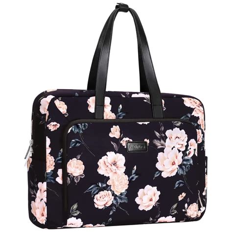 Mosiso Laptop Tote Bag Camellia Polyester Travel Work Briefcase With