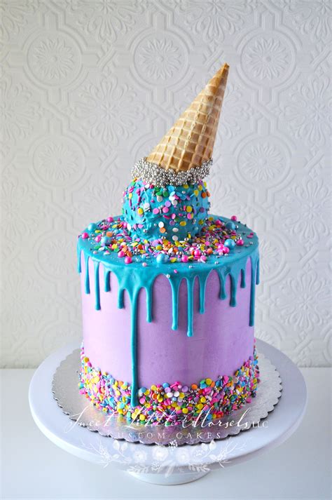 Ice Cream Cone Cake 3 Drip Cakes Cake Creative Cakes