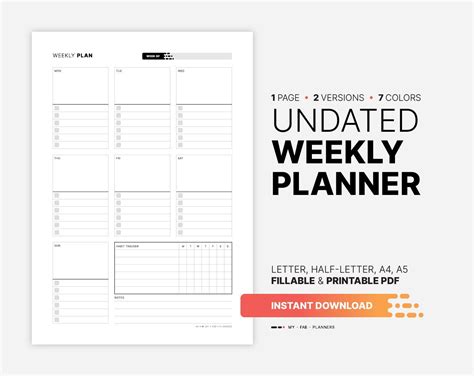 To Do Lists Printable Weekly Planner Printable Planner Calendar