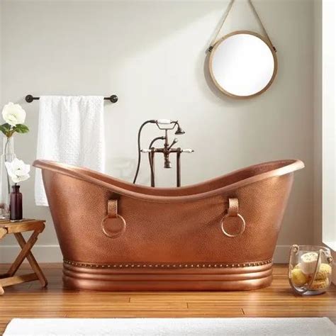 Hammered Double Slipper Pedestal Copper Bathtub At Rs 95000 Copper