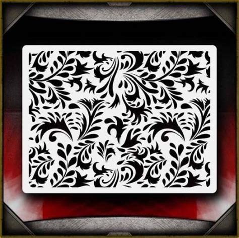 Floral Pattern Airbrush Stencil Template Paint Airsick Airbrush