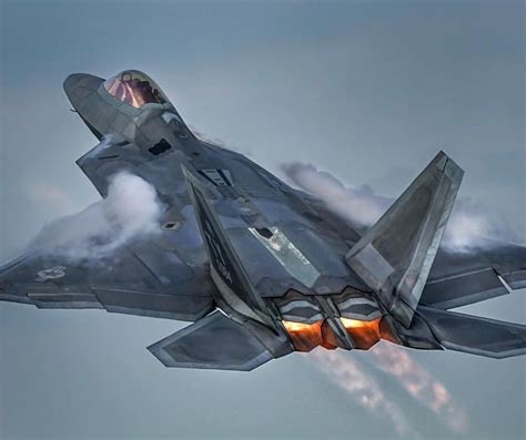 🇺🇸 Usaf F 22 Raptor Pulling Hard Vaped Out Photo 📷 By Jimkoepnick