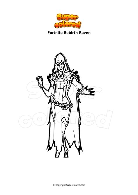Coloring Page Fortnite Rebirth Raven