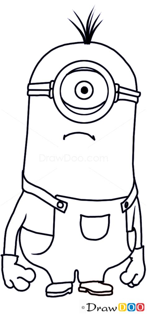 How To Draw Minions From Despicable Me How To Draw Stewart Minion