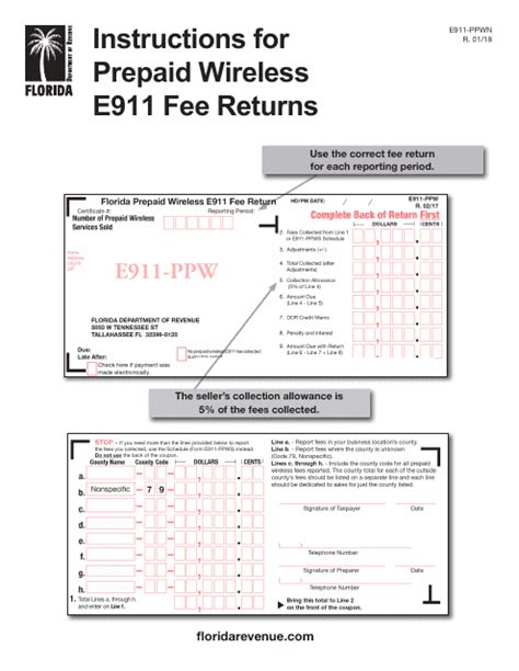 Download Instructions For Form E911 Ppw Florida Prepaid Wireless E911
