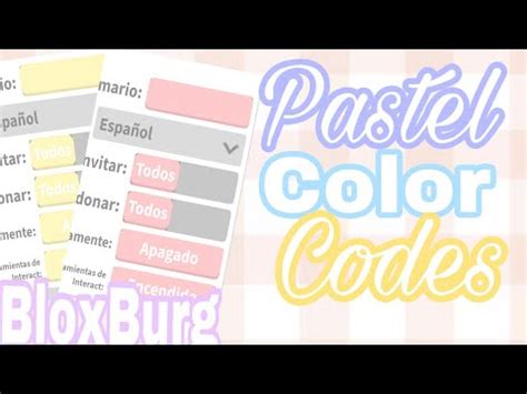 70 bloxburg color schemes to make your house beautiful. Pastel color codes ||Bloxburg|| - YouTube