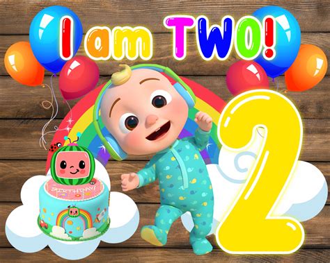 Cocomelon 2nd Birthday Png Kids Birthday Png Cocomelon Etsy Sweden