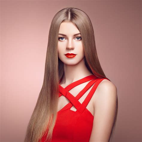 Fashion Portrait Of Elegant Woman With Magnificent Hair