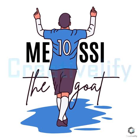 Lionel Messi The Goat Svg Inter Miami Digital Cricut File Creativelify