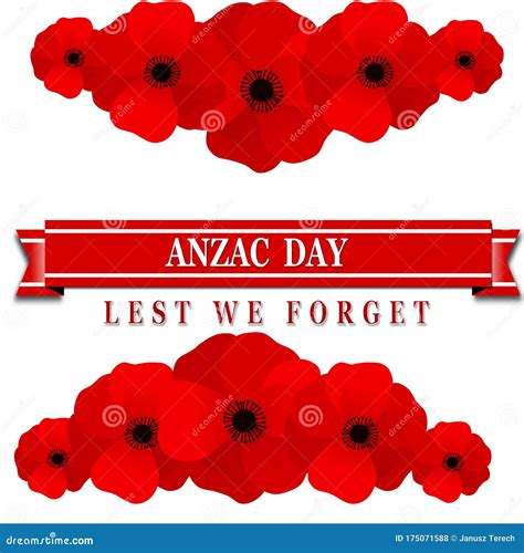 Anzac Day Lest We Forget Illustration Stock Illustration Illustration