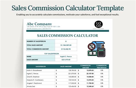 Sales Commission Excel Template