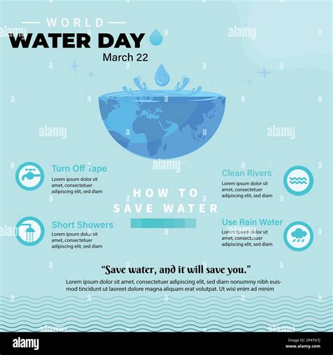 World Water Day Save Water Social Media Posts Banner Design Template
