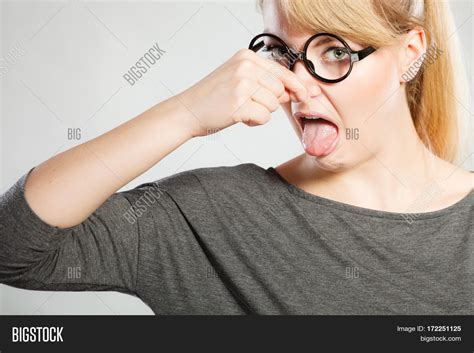 Nerdy Girl Holding Image And Photo Free Trial Bigstock