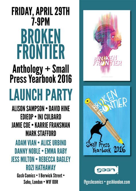 Broken Frontier Anthology And Small Press Yearbook 2016 Multi Creator