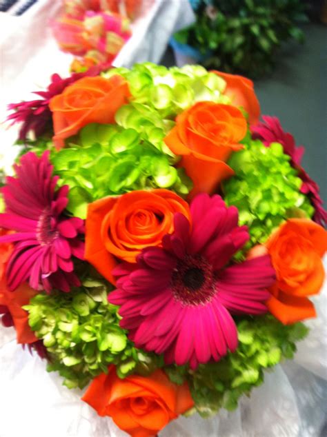 We did not find results for: Lime Green, Orange and Hot Pink Wedding Bouquet by ...