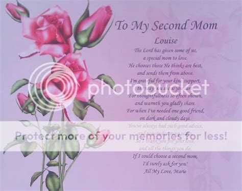To My Second Mom Personalized Poem T Idea For Step Mom Yellow Rose