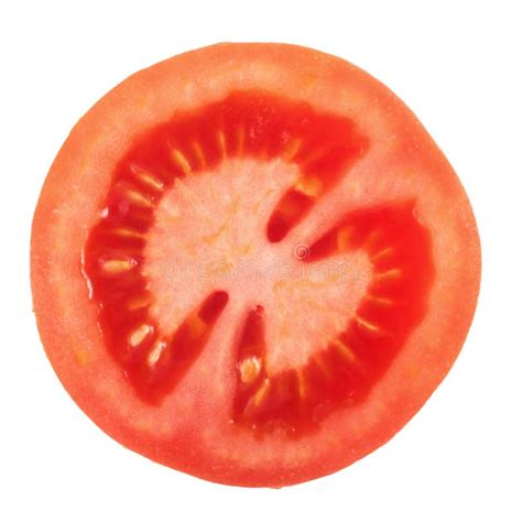 Tomato Slice Isolated On White Background Top View Stock Image Image