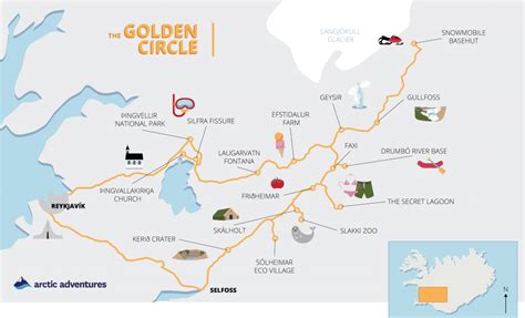 Iceland Golden Circle Tour Map Hiking In Map