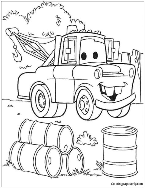 Cars Disney Frank Coloring Page Frank Cars Mater Coloring Page Porn