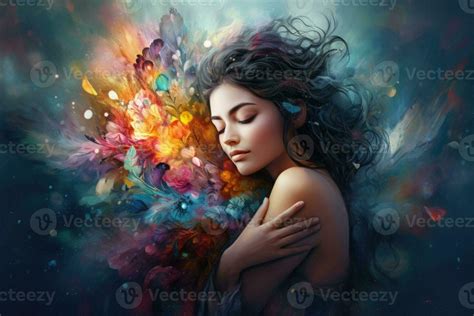 Woman Hugging Herself Love Yourself Concept Generative AI Stock Photo At Vecteezy