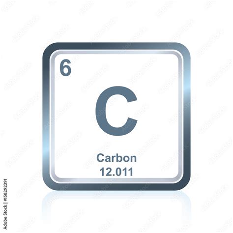 Symbol Of Chemical Element Carbon As Seen On The Periodic Table Of The
