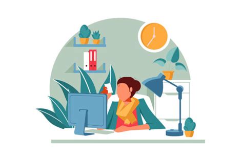 Illustrations Work From Home Graphic By Aghiez · Creative Fabrica