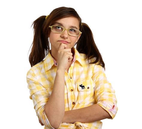 Thoughtful Girl Free Stock Photo A Smart Girl With Glasses Posing